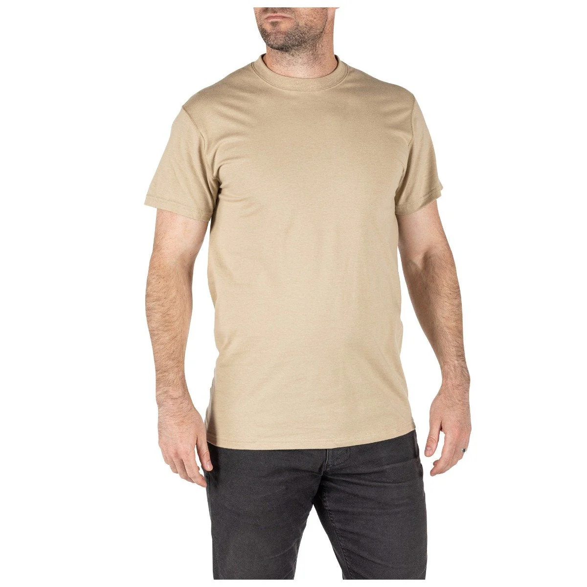 5.11 Mens Utili-T Crew Tees Pack of 3 ACU Tan - Image 3