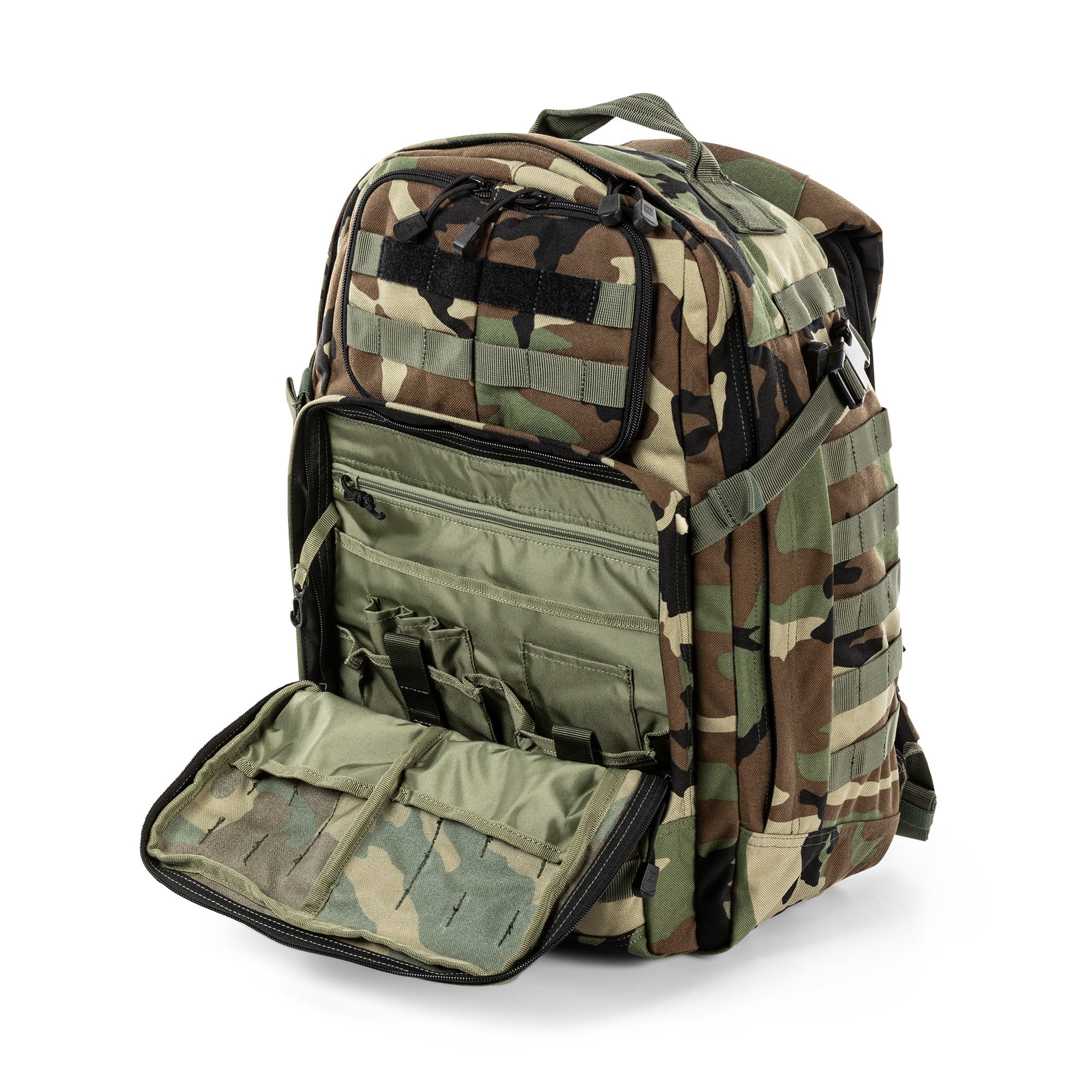 5.11 Tactical RUSH 24 2.0 Backpack 37L Woodland Camo - Image 7