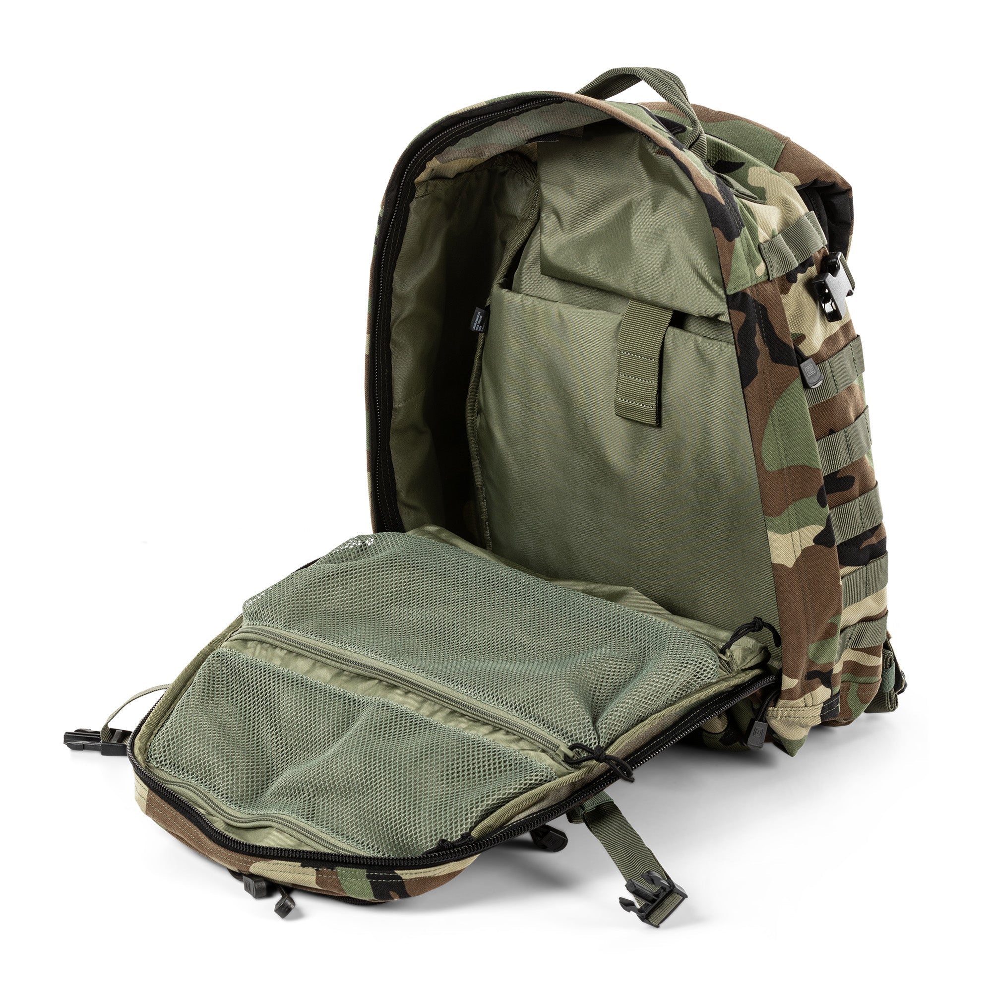 5.11 Tactical RUSH 24 2.0 Backpack 37L Woodland Camo - Image 8