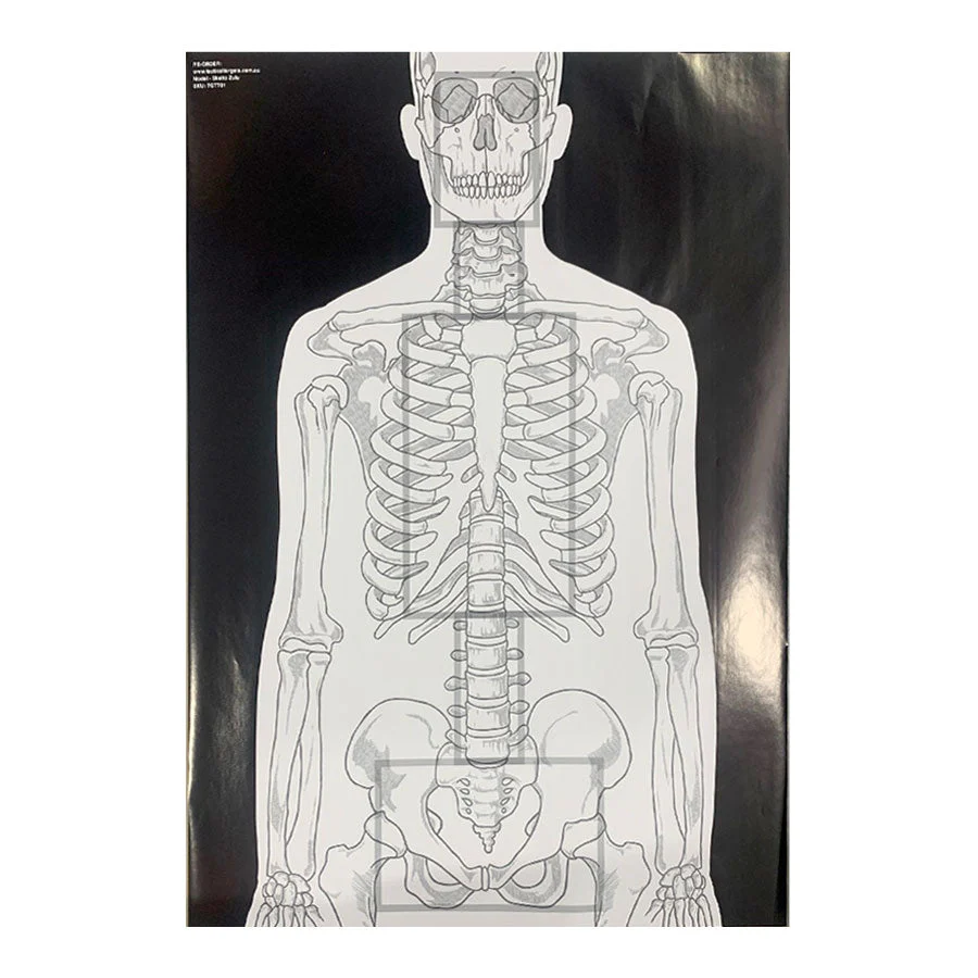 VTS Double Sided Tactical Targets (ZULU) A1 150GSM Pad of 100