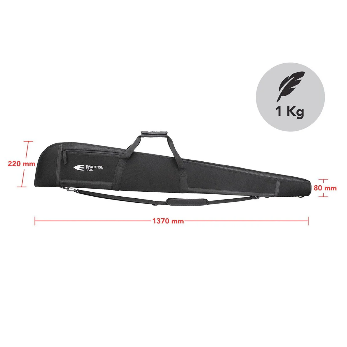 Evolution Gear 53 Inch Shotgun Soft Case Bag with 1680D Tough Fabric Black - Image 6