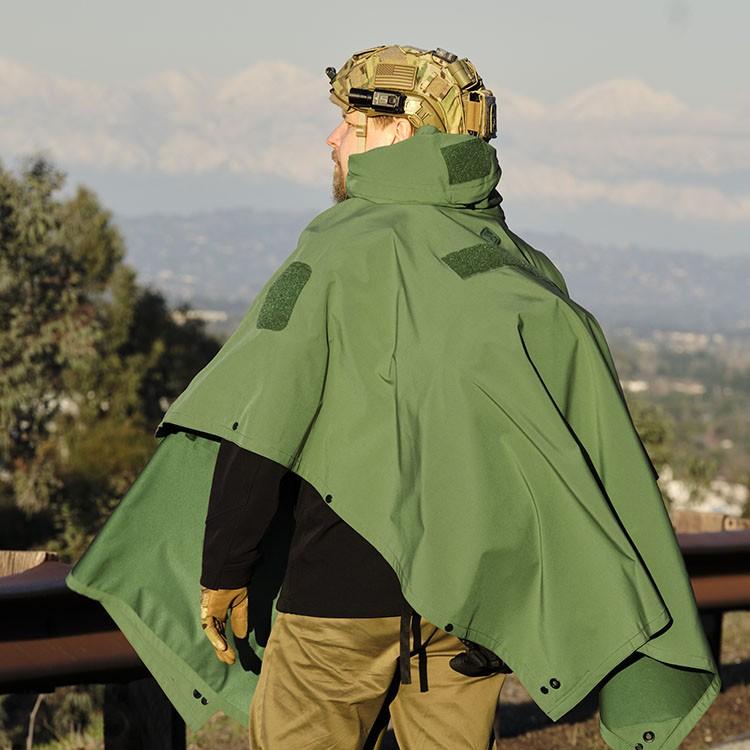 Hazard 4 Poncho Villa 2020 Version Technical Soft-Shell Poncho OD Green - Image 8