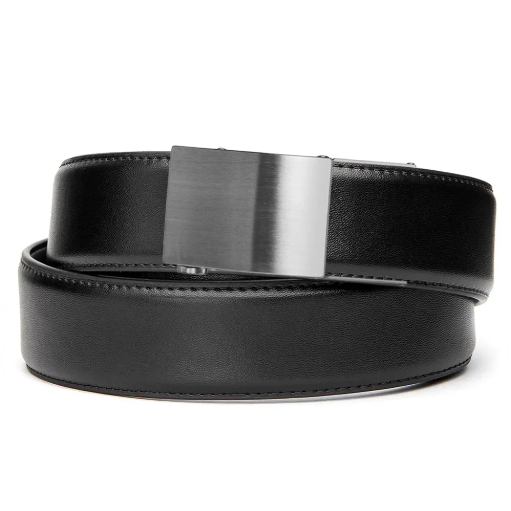 KORE Essentials Black Leather Gun Belt 1.5" with X4 Stainless Steel Buckle
