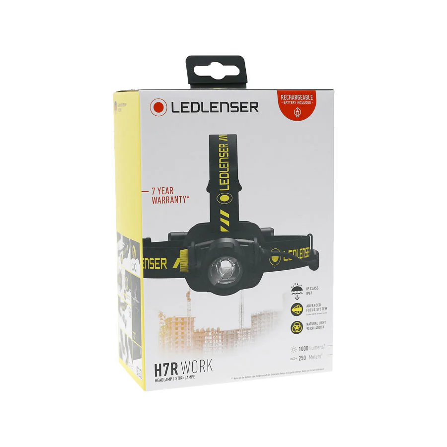 Ledlenser H7R Work 1000 Lumens Rugged Rechargeable IP67 Stepless Light Dimmer Advanced Focus Headlamp - Image 11