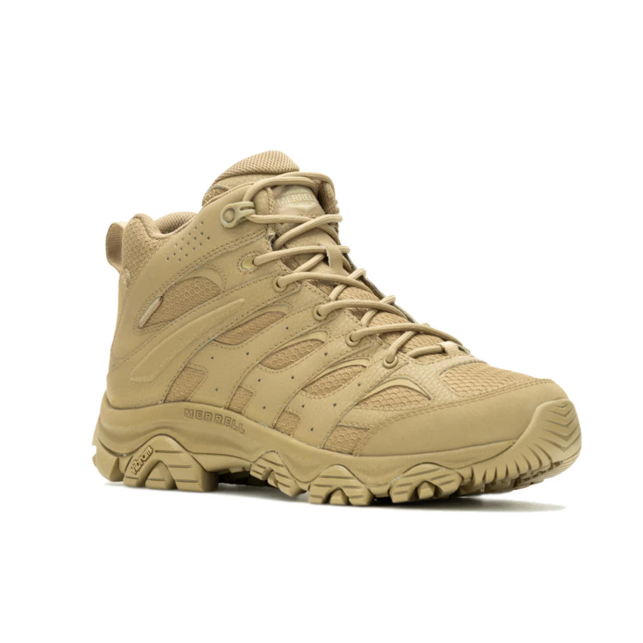 Merrell Tactical Men's Moab 3 Coyote Mid Waterproof Boots J004111 Dark Coyote - Image 2
