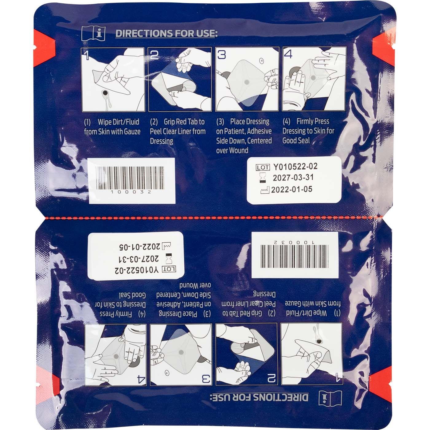 North American Rescue HyFin Chest Seal Twin Pack Trainer 10-0032 - Image 5