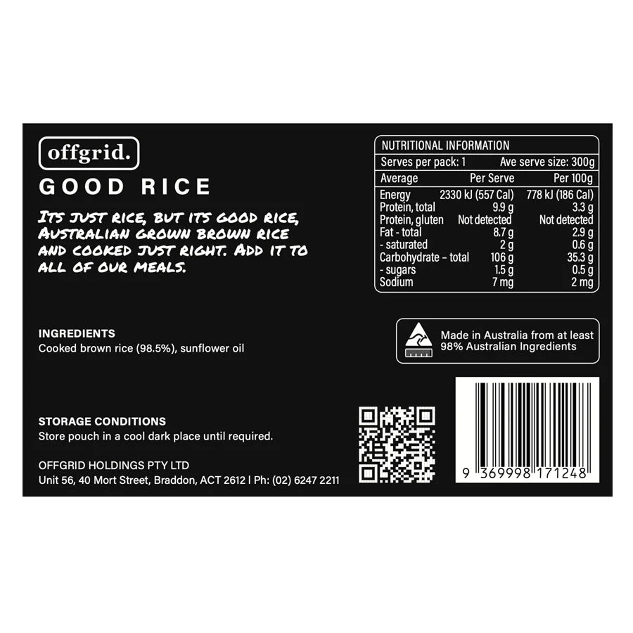 Offgrid Provisions Good Rice - Heat & Eat Meal - Image 2