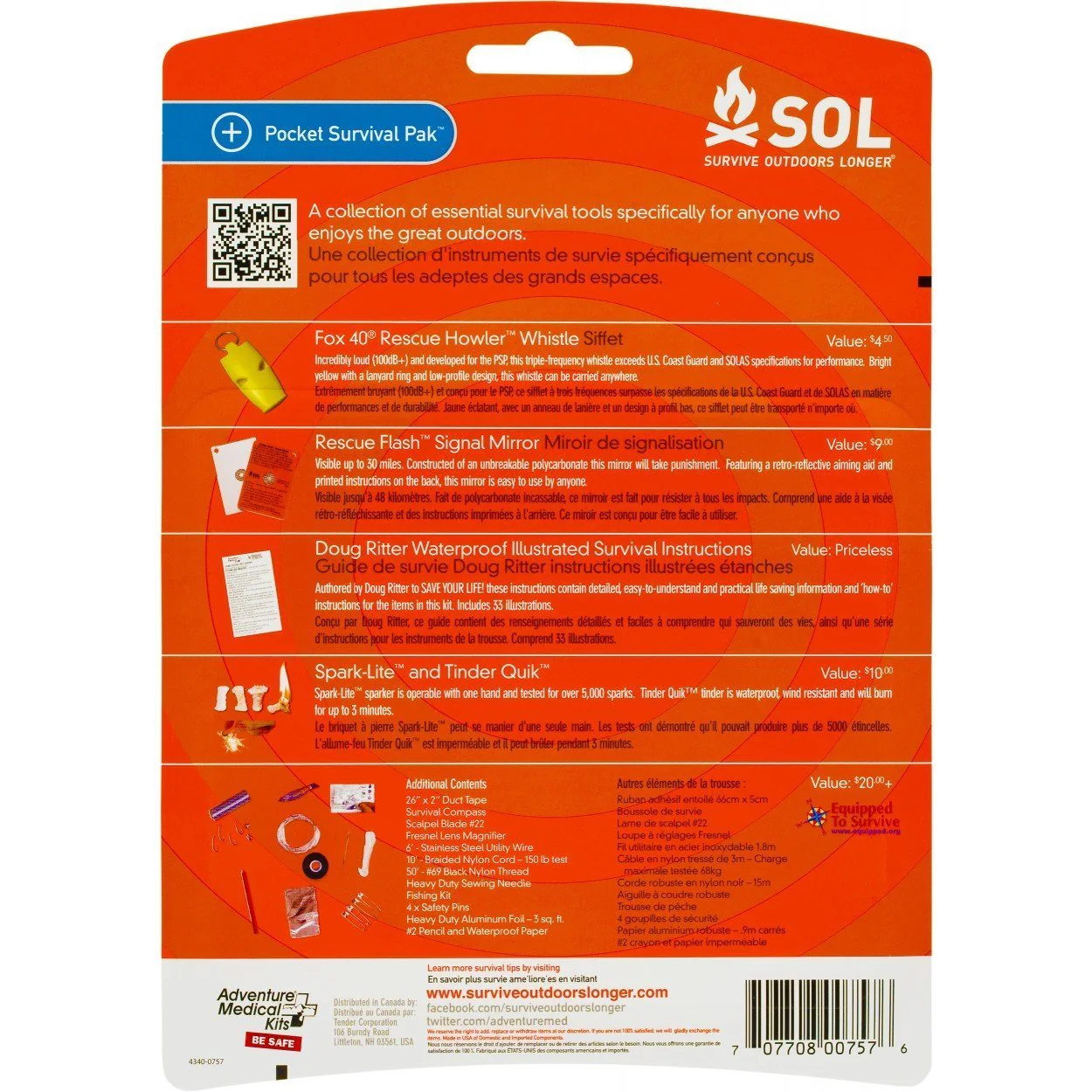 Survive Outdoors Longer SOL Pocket Survival Pak - Image 3