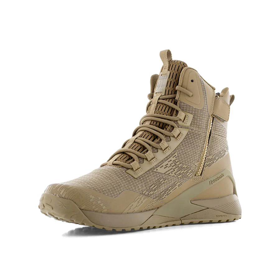 Reebok Nano X1 Men's 6 Inches Tactical Boot with Side Zipper Coyote - Image 2