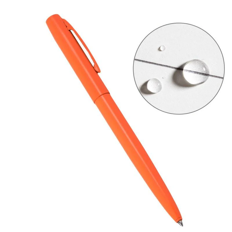 Rite in the Rain All Weather Clicker Metal Pen No. OR97 Orange with Black Ink