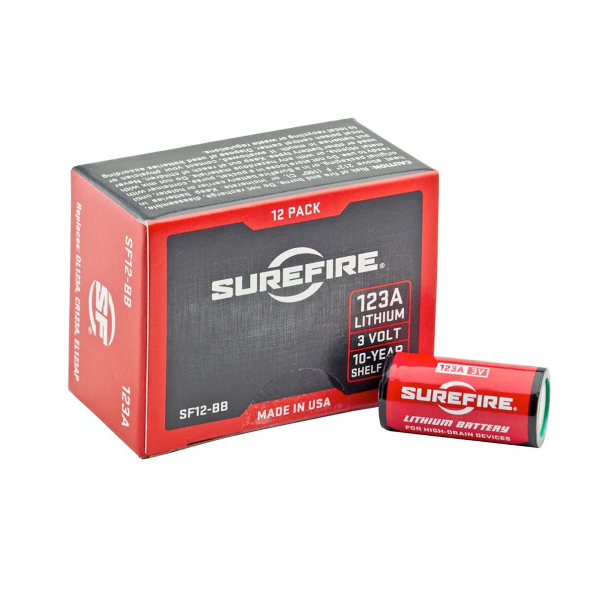 SureFire 123A Lithium Batteries Pack of 12 - Image 2
