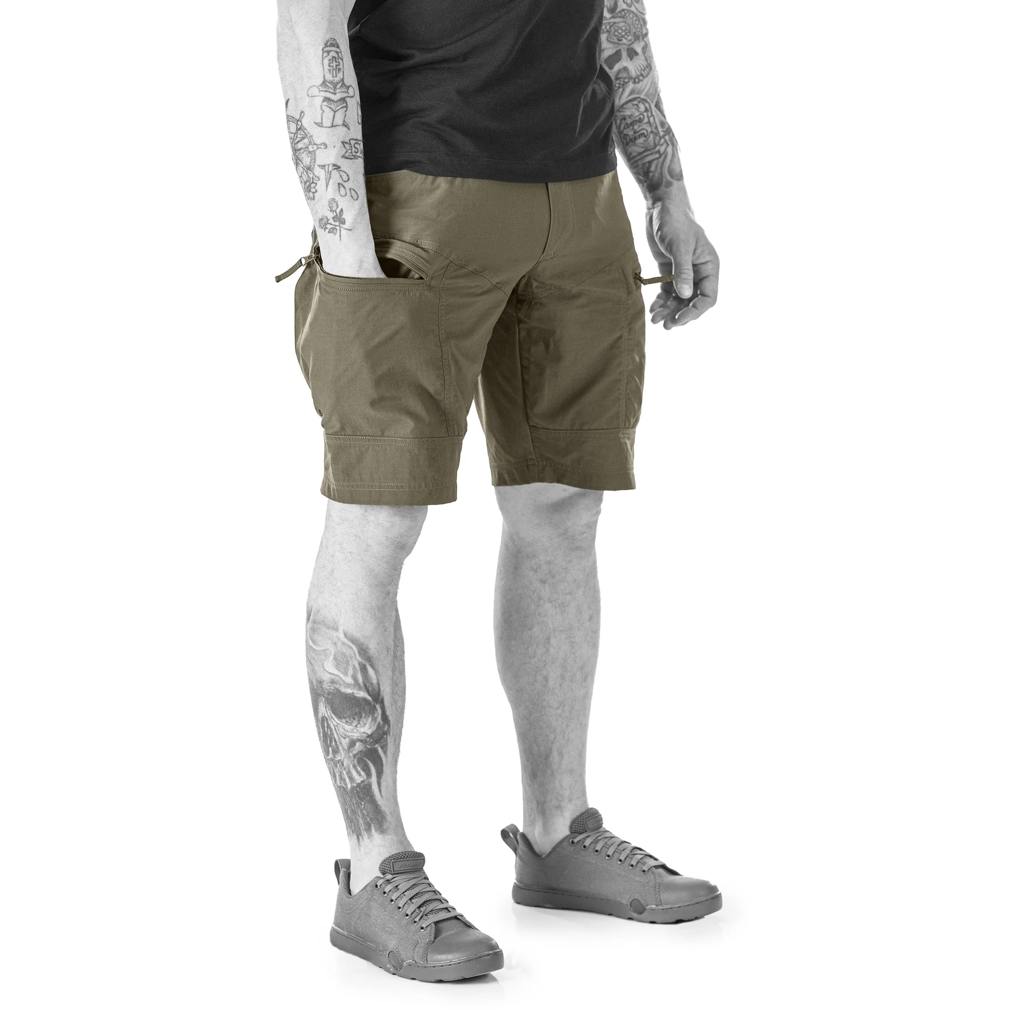 UF Pro P-40 Ranger Tactical Shorts Brown Grey - Image 2