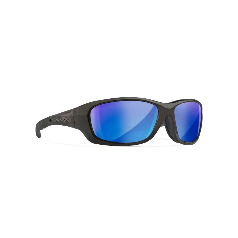 Wiley X Gravity Captivate Polarised Blue Mirror Lens with Crystal Black Frame - Image 3