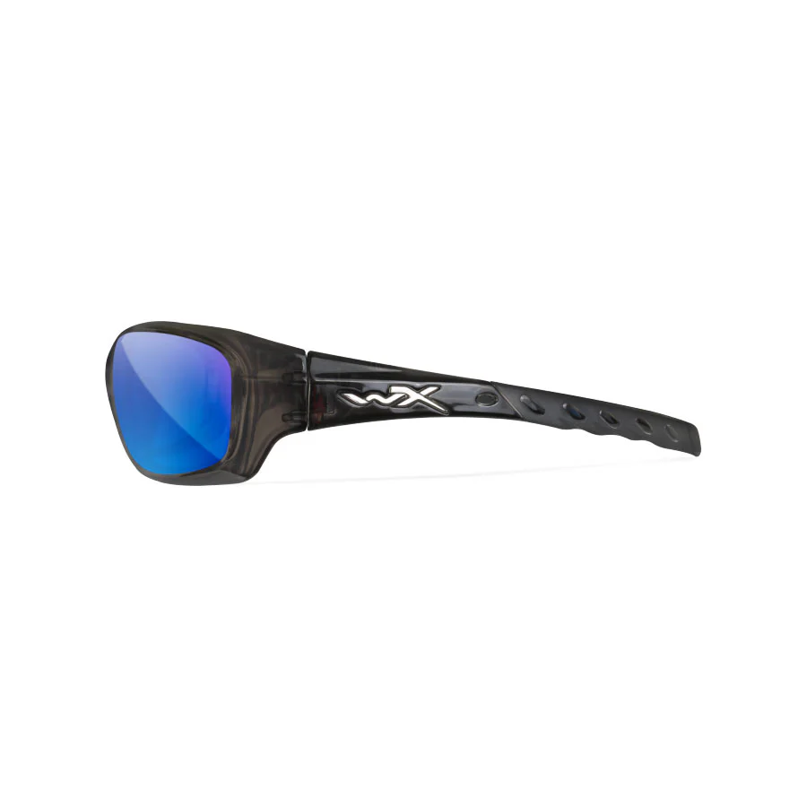 Wiley X Gravity Captivate Polarised Blue Mirror Lens with Crystal Black Frame - Image 4
